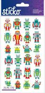 sticko classic mini robots stickers logo