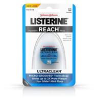 listerine ultraclean waxed dental floss | shred-resistant & textured for oral care | mint-flavored | 30 yards logo