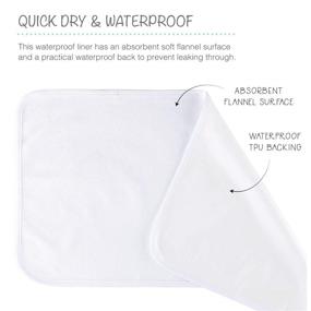 img 2 attached to 👶 The Peanutshell Washable and Reusable Waterproof Diaper Changing Pad Liners - 4 Pack Set for Changing Pad, Bassinet, or Crib