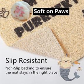 img 3 attached to 🐾 PetEiZi Cat Litter Mat Trap: Super Cute, Large, and Easy-to-Clean for Cats and Dogs