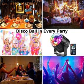 img 1 attached to Sound Activated Party Lights Disco Ball LED Strobe Lights - RBG DJ Lights, Stage Light for Home Room Dance Parties Birthday Bar Karaoke Xmas Wedding Show Club - 2 Pack with 7 Modes