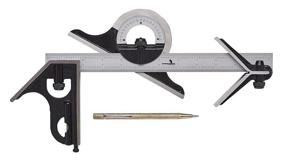 img 4 attached to 🔧 Workhorse 5-Piece Certified Hi-Precision Combination Square Set, 12-Inch Rule with 4R Graduations, Cast Head