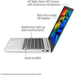 img 3 attached to 🌲 14-inch HD HP Chromebook, Intel Celeron N4000, 4GB RAM, 32GB eMMC, Chrome OS (14a-na0070nr, Forest Teal)