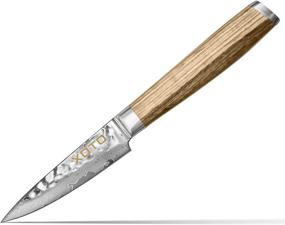 img 4 attached to 🔪 Premium 4-inch Damascus Chef's Paring Knife by XOTO