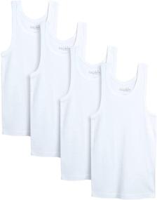 img 4 attached to 👕 Ultimate Comfort: Galaxy Harvic Boys Undershirt Ribbed Boys' Clothing for Underwear