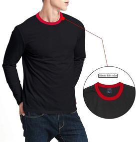 img 1 attached to LEDING Crewneck Long Sleeve T Shirts Pullover Men's Clothing in T-Shirts & Tanks