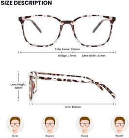 img 3 attached to 👓 Gaoye 2 Pack Blue Light Blocking Glasses: Stylish Eyewear for Women/Men with Computer Gaming Fake Eyeglasses; Effective Anti-UV Ray Protection and Spring Hinge Design