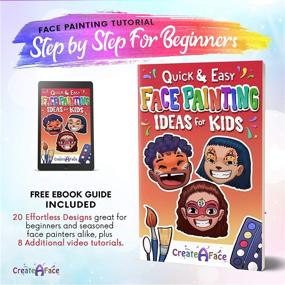 img 1 attached to Kids Face Paint Kit - 12 Vibrant Colors with Stencils & Brushes - Body Paint Face Painting Kit - Video Tutorials & eBook - Fun, Easy to Use, Non-Toxic & Safe