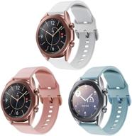 🌟 премиальные силиконовые ремешки 20 мм для galaxy watch 3 41 мм / galaxy watch 4 classic - набор из 3 штук, замена спортивного ремешка для запястья от galaxy watch bands логотип