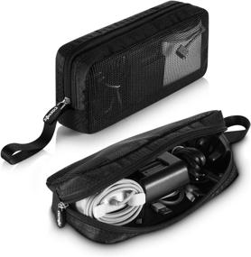 img 3 attached to CM Travel Cable Organizer Case Bag: Portable Accessory Storage for Laptop, Mouse, Power Bank, USB, Charger, and More!