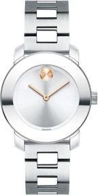 img 4 attached to 💎 Потрясающие женские часы Movado BOLD Iconic из нержавеющей стали с солнечным циферблатом, серебристо-серые (3600433)