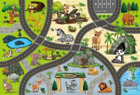 img 4 attached to VANTIYAUS Playmat Educational Animal Activity