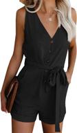 👗 dokotoo women's fashion sleeveless shoulder jumpsuits - clothing and jumpsuits, rompers & overalls logo