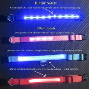 img 3 attached to Blazin' Safety LED Dog Collar: USB Rechargeable & Water Resistant Flashing Light for Enhanced Pet Visibility