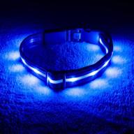 blazin' safety led dog collar: usb rechargeable & water resistant flashing light for enhanced pet visibility logo