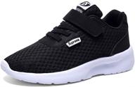 lb lawbuce kids sneakers: breathable lightweight tennis shoes 👟 for boys and girls – perfect for casual and athletic running logo