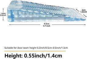 img 3 attached to Штабелируемый силиконовый прозрачный дверной упор Oksdown