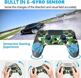 img 1 attached to 🎮 OUBANG Wireless Controller for PS4 Console with Charging Cable - Compatible with Playstation 4 System, Great Choice for Christmas/Birthday Gift - Camouflage Green Game Joystick