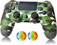 🎮 oubang wireless controller for ps4 console with charging cable - compatible with playstation 4 system, great choice for christmas/birthday gift - camouflage green game joystick logo