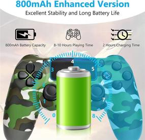 img 3 attached to 🎮 OUBANG Wireless Controller for PS4 Console with Charging Cable - Compatible with Playstation 4 System, Great Choice for Christmas/Birthday Gift - Camouflage Green Game Joystick
