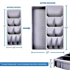 img 3 attached to 🔧 Efficient Expandable Silverware Organizer: Organize Your Kitchen Drawers with Ease