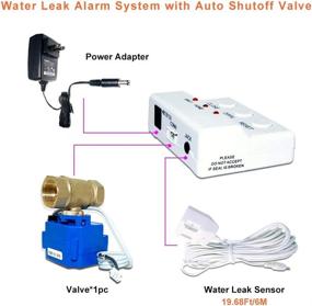 img 3 attached to E-SDS Water Leak Detector with Shut-off Valve for Pipes 3/4 NPT – Sensors, 💦 Audible Alarm, Automatic Shut-off Valve System – Prevents Flooding in Laundry, Water Heaters, and More