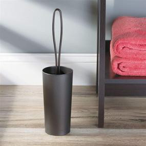 img 3 attached to Bronze Toilet Bowl Brush and Holder - iDesign Loop for Bathroom Storage