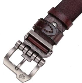 img 1 attached to BISON DENIM Leather Genuine Buckle Men's Accessories and Belts
