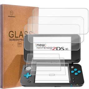 img 2 attached to 📱 Ultimate Protection Bundle: 3-Pack Mr.Shield Screen Protectors for Nintendo 2DS XL 2017 - Top Glass x3 & Bottom Anti-Glare PET x3 - Lifetime Replacement Included