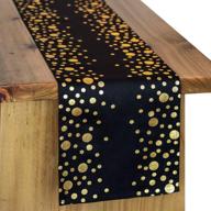 🎄 letjolt black runners christmas table runner: versatile decor for birthdays, weddings & bridal showers - 12x72 inches cotton fabric logo