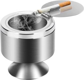 img 4 attached to 🚬 Stainless Steel Cigarette Ashtrays: Stylish Decorations for Cigarettes