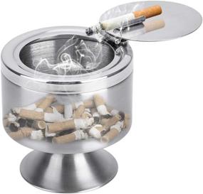 img 2 attached to 🚬 Stainless Steel Cigarette Ashtrays: Stylish Decorations for Cigarettes