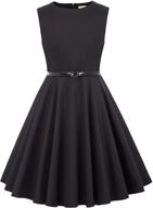 👗 timeless elegance: kate kasin sleeveless vintage k250 black dresses for girls logo