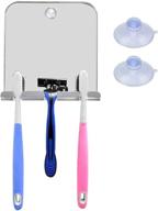 ultimate fogless shower shaving mirror with razor holder - acrylic wall hanging mirror for effortless shave - includes 2 suction hooks - portable & ideal for travel логотип