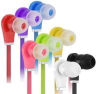 🎧 8 pack bulk earbuds for kids | school class ear buds | headphones for boys girls | comfy multipack sturdy earphones for kids - 8 vibrant colors logo