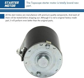 img 1 attached to 🔧 TOPSCOPE Starter Motor - Compatible with Cub Cadet, John Deere, Sabo, Scotts, Toro - Replaces # 593934 693551 LG693551 BS693551 - 1999-2006 & 1998-2010 & 2002-2011 & 2000-2005 & 1999-2010 Models