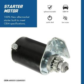 img 3 attached to 🔧 TOPSCOPE Starter Motor - Compatible with Cub Cadet, John Deere, Sabo, Scotts, Toro - Replaces # 593934 693551 LG693551 BS693551 - 1999-2006 & 1998-2010 & 2002-2011 & 2000-2005 & 1999-2010 Models