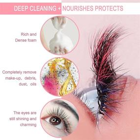 img 2 attached to 50 ML Lash Foam Shampoo for Extensions - Professional Eyelash Extension Cleanser by PRO LASHBEAUTY (Oilfree)