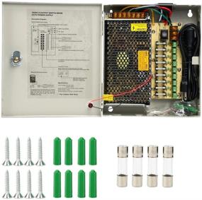 img 4 attached to YaeTek 9 Channel CCTV Power Supply Box - Reliable Surveillance Camera Key Lock - DC 12V 10A (120W 9OutPut)