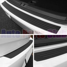 img 2 attached to 🚗 Auto Parts Club u800Rear Bumper Protector: Scratch-Resistant Boot Sill Guard for Car Pickup SUV Truck, Easy DIY Installation | Universal Black Rubber Door Sill Guard (35.8 inch)