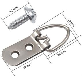 img 3 attached to Comdox D Ring Picture Hangers - 50 Pack Heavy Duty Hooks with Screws - Pro Quality Picture Frame Hardware