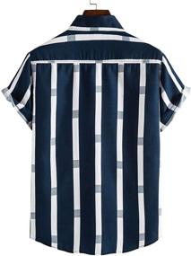 img 3 attached to 👕 Floerns Multicoloured Striped Shirts: Casual Men's Clothing for Stylish Shirts