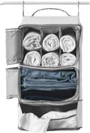 🧳 hanging waterproof suitcase organizer shelving: effortlessly tidy travel storage solution logo