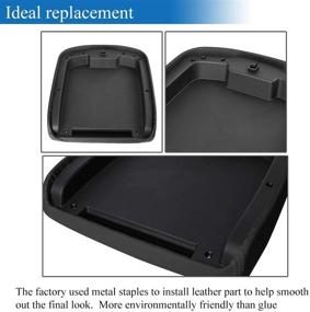 img 3 attached to 🔌 VeCarTech Center Console Lid Armrest Cover Replacement for 2007-2013 Chevy Silverado, Tahoe, Suburban, Avalanche, GMC Sierra, Yukon, Yukon XL - Black (Part# 15217111)