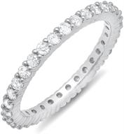 💎 dazzlingrock collection 1.00 carat (ctw) 14k gold round diamond women's eternity anniversary stackable ring wedding band - 1 ct logo