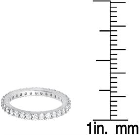 img 2 attached to 💎 Dazzlingrock Collection 1.00 Carat (ctw) 14k Gold Round Diamond Women's Eternity Anniversary Stackable Ring Wedding Band - 1 CT