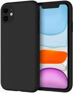 📱 jetech silicone case for iphone 11 (2019) 6.1-inch, full-body protective case with silky-soft touch, shockproof cover and microfiber lining - black logo