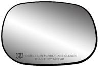 🚗 high-quality passenger side heated mirror glass for dodge dakota pick-up, durango & full size van - foldaway mirrors, 6x9 logo