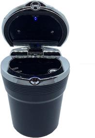 img 4 attached to 🚬 Stainless Steel LED Cigar Cup Holder: Portable, Smokeless, Fire Resistant Ashtray for Outdoor Car Use