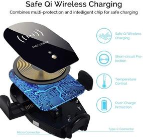 img 2 attached to 📱 Wireless Car Charger Mount: Mikikin Auto-Clamping Qi 10W 7.5W Fast Charging Phone Holder for iPhone 13/12/Mini/11/Pro/Max/Plus/XR/Xs/X/8 & Samsung S20/S10/S10+/S9+/S8+/Note 10